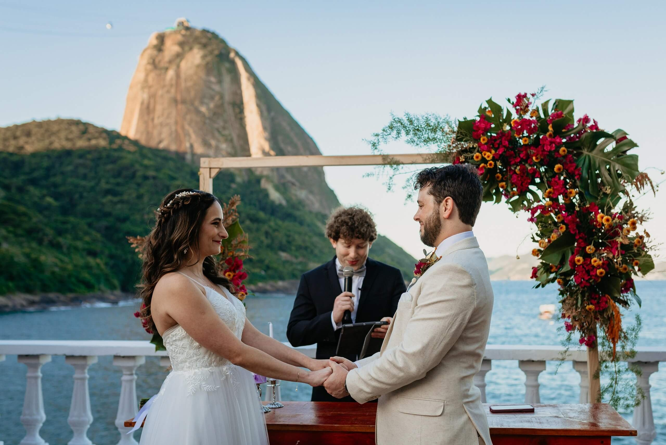 Votos de casamento em frente ao Pão de Açucar no Rio de Janeiro