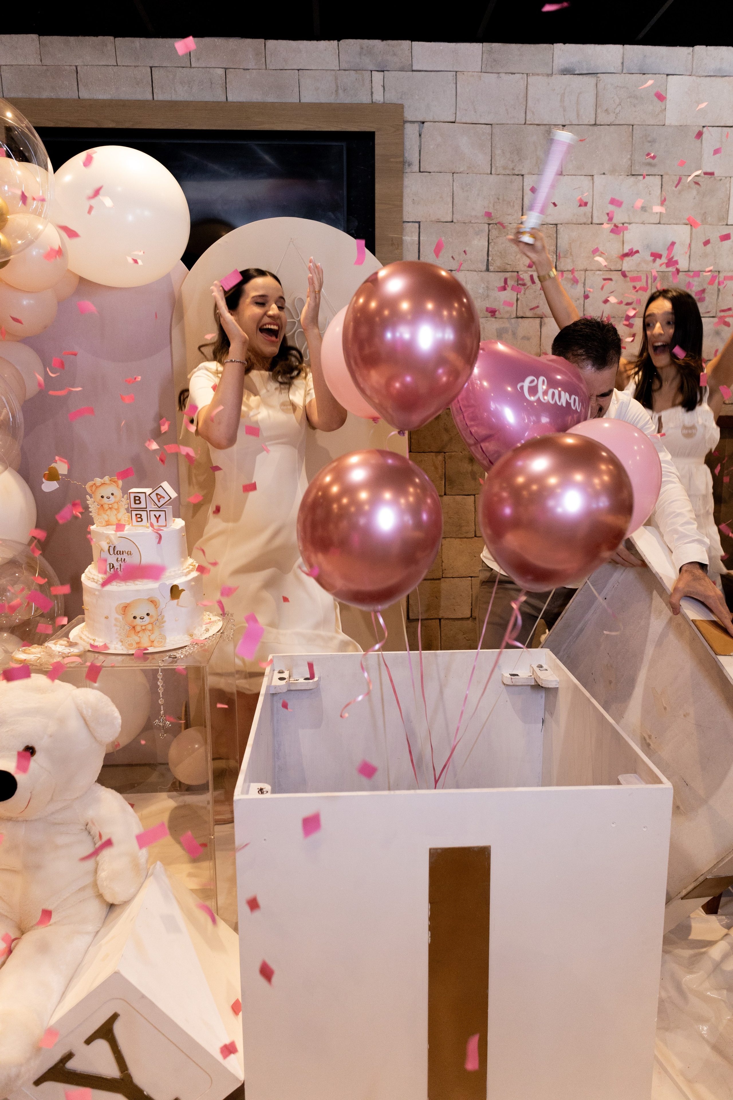 Chá revelação — Clara. Fotos e filme de partos & famílias