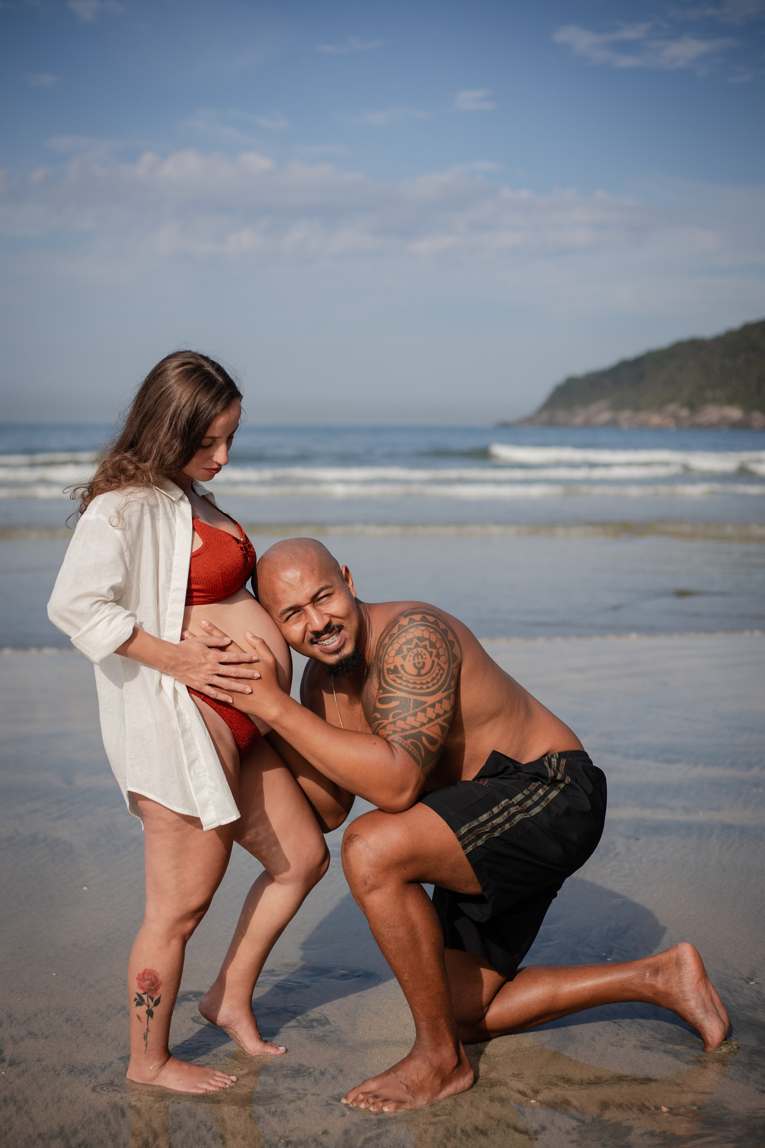 Ensaio gestante na praia