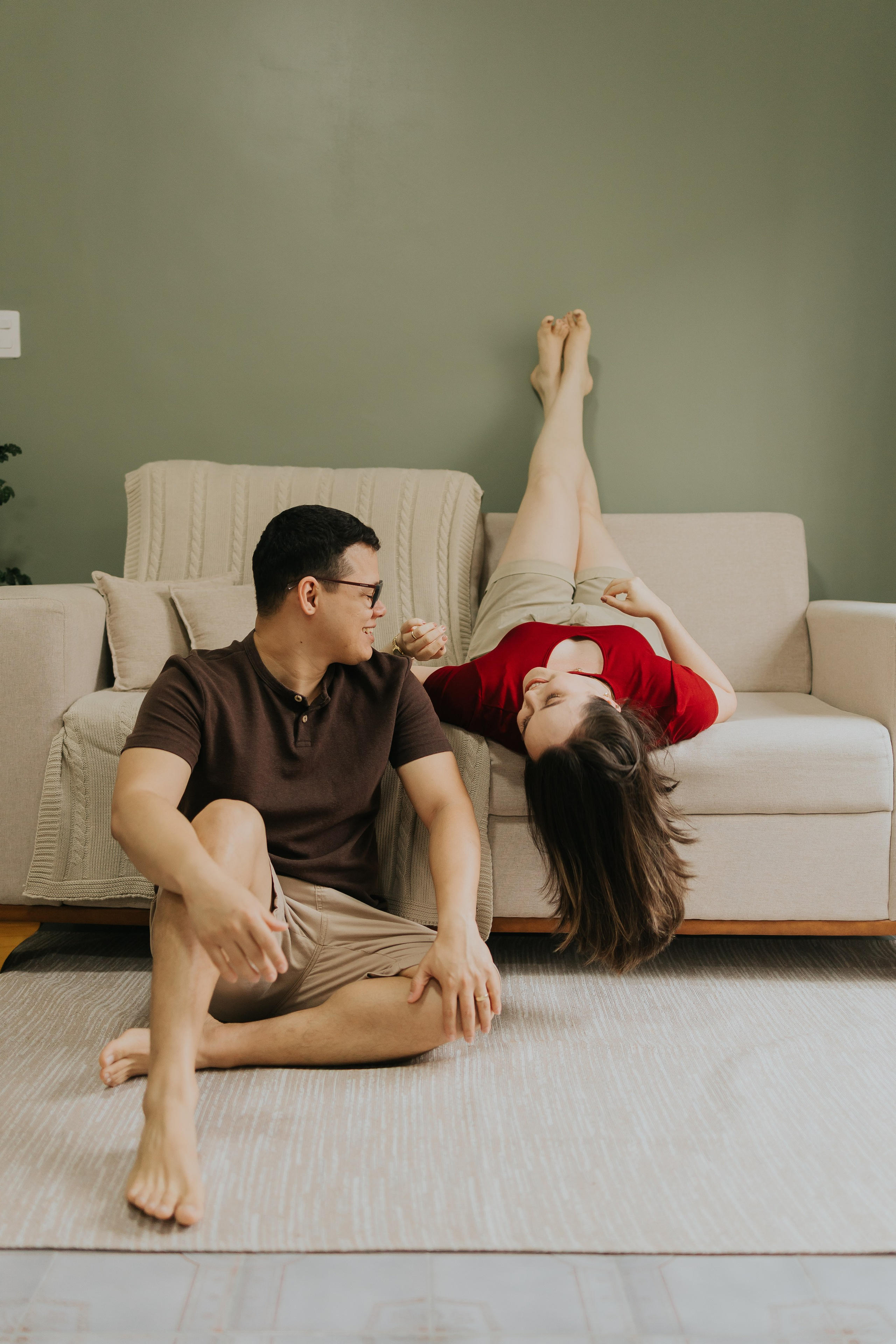 Sara e Paulo — Ensaio em casa. Fotógrafo de Casamentos em Manaus — Leandro Santos