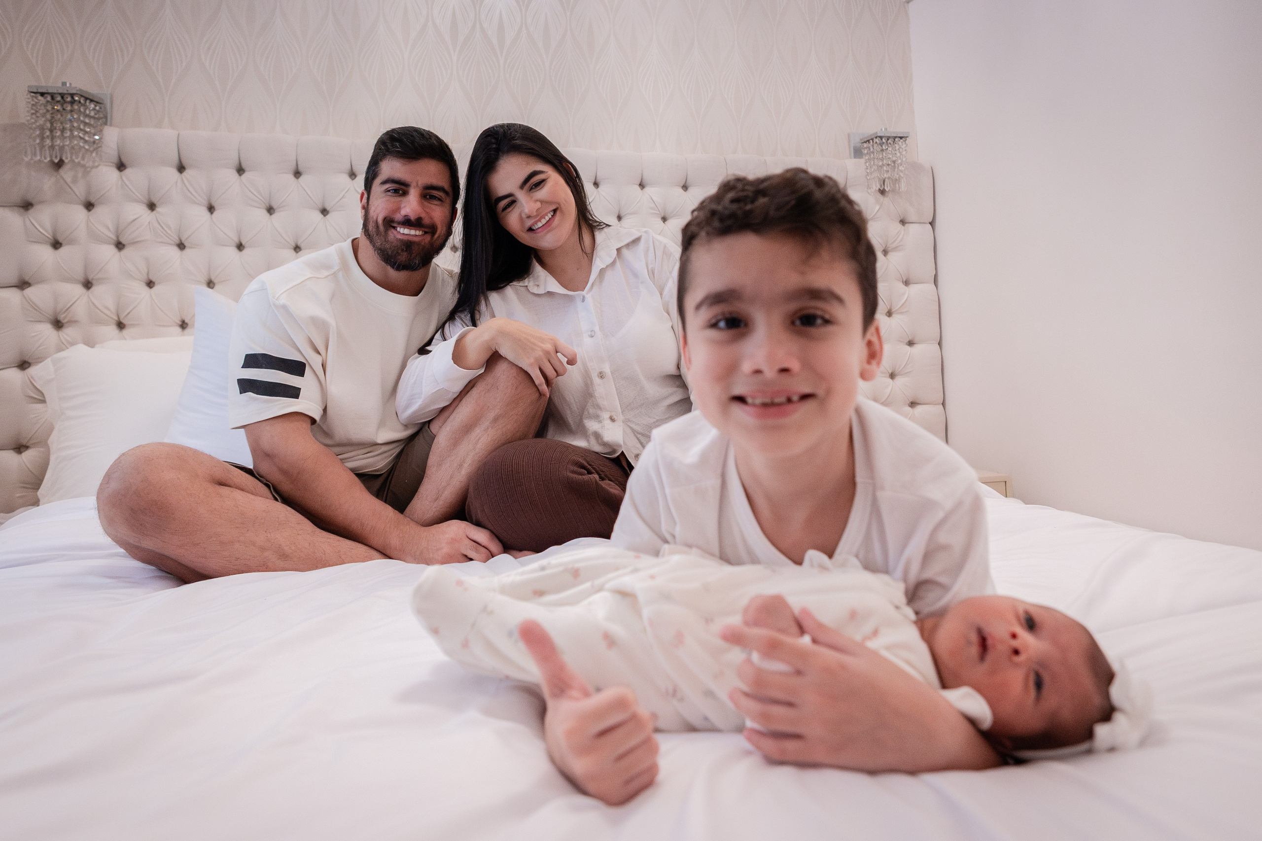 Primeiros dias de Dunya. Fotografa de Família Jaque Mesquita
