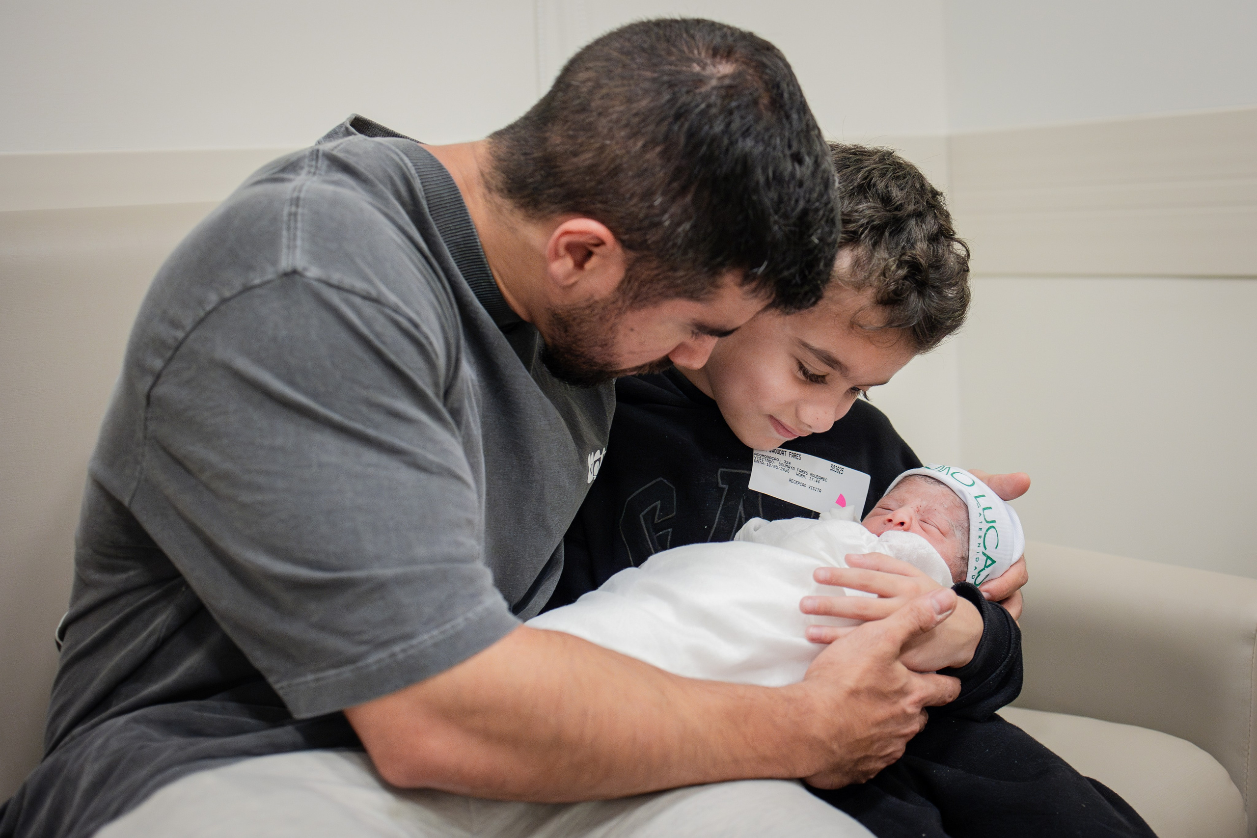 A chegada de Dunya. Fotografa de Família Jaque Mesquita