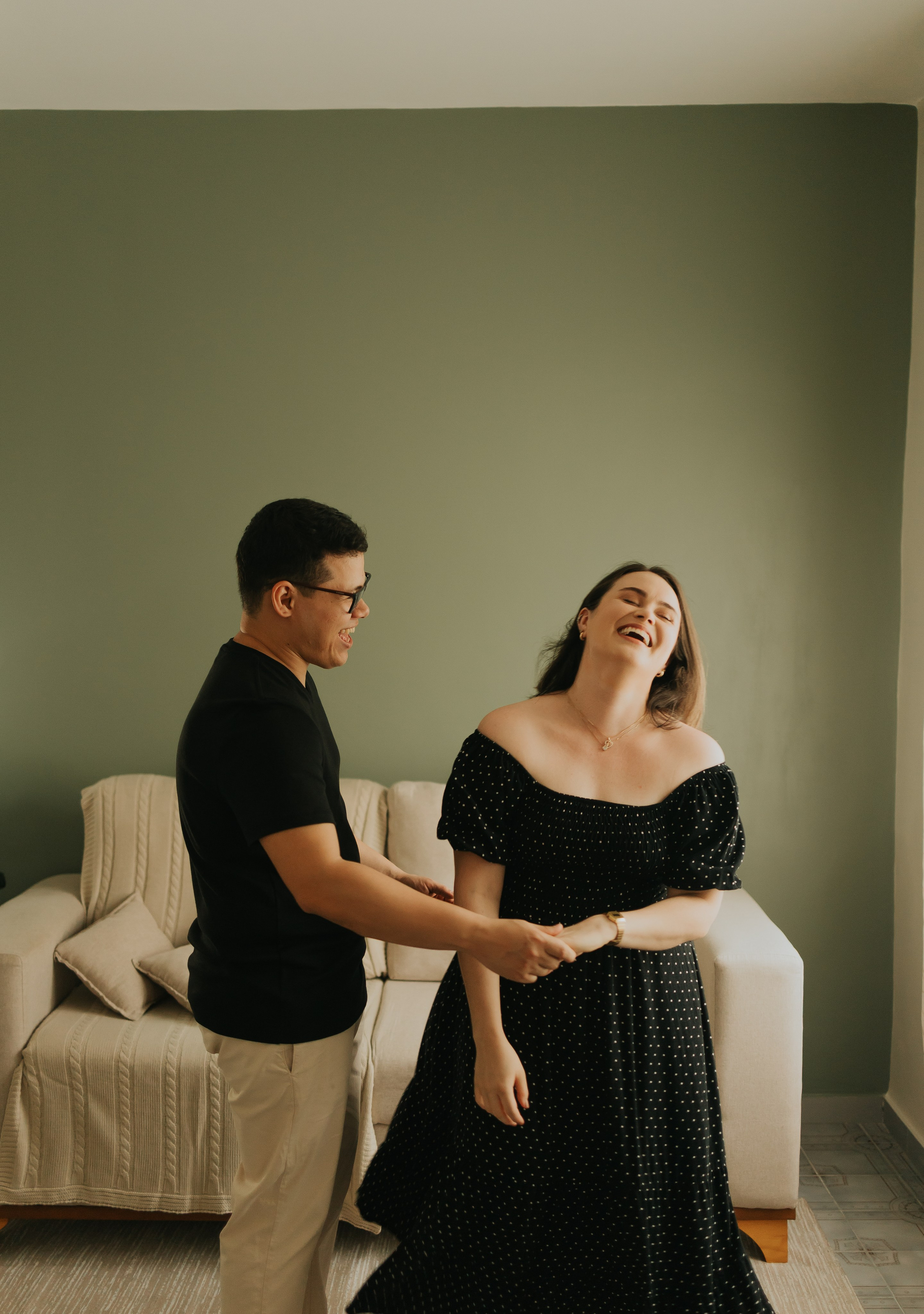 Sara e Paulo — Ensaio em casa. Fotógrafo de Casamentos em Manaus — Leandro Santos