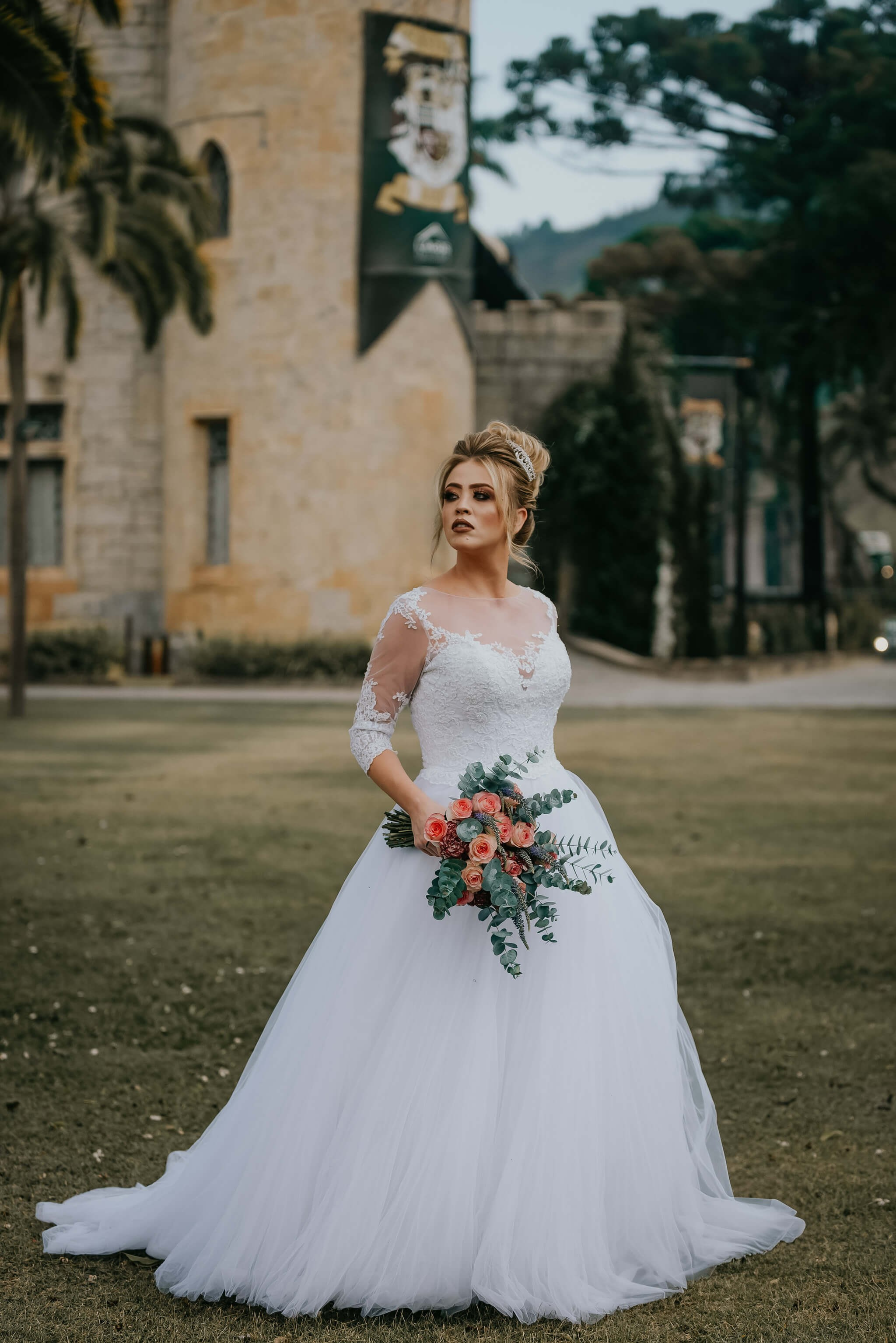 Bride elegant, destination wedding in Rio de Janeiro Brazil.