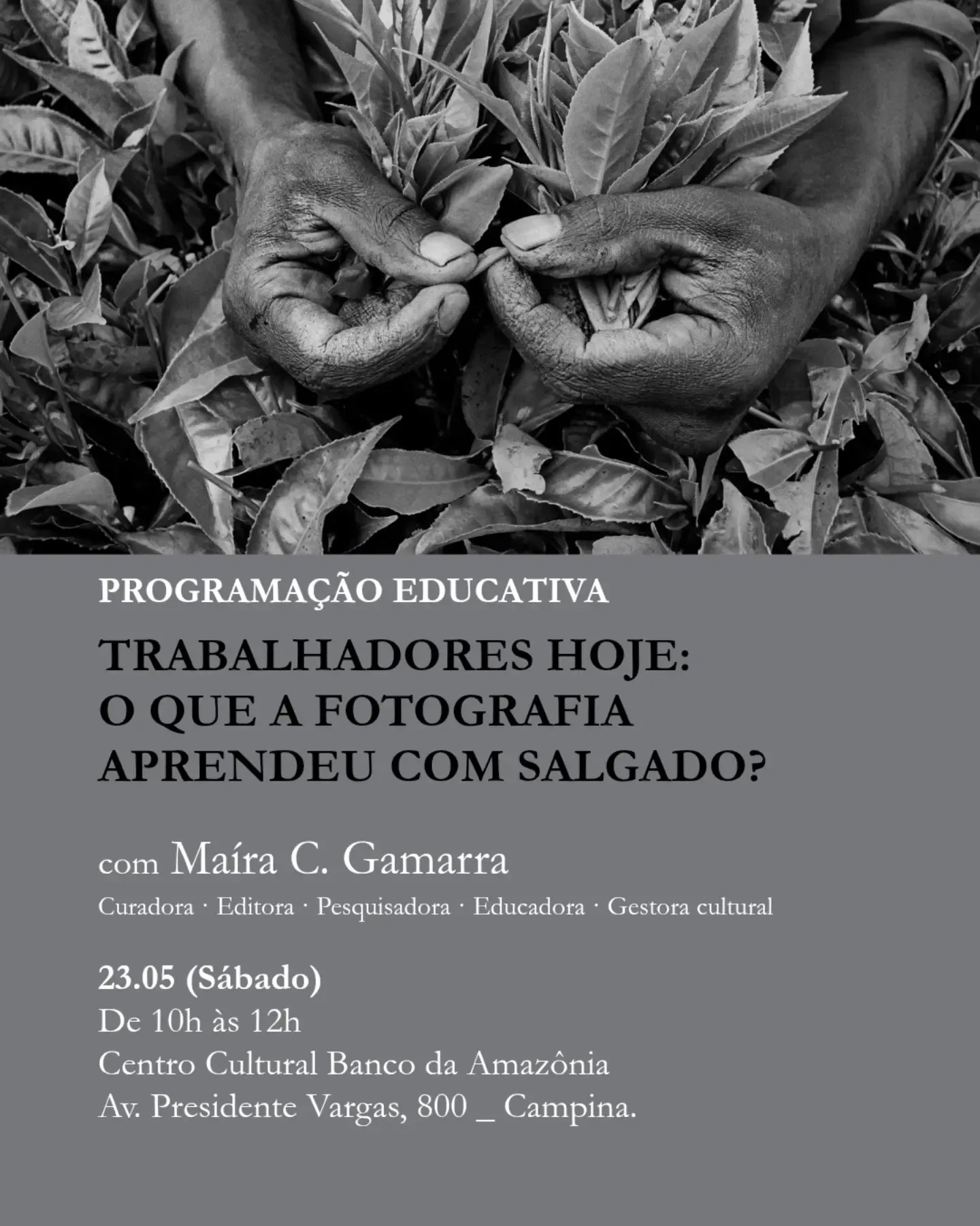 Workers Today: What has photography learned from Salgado?. Curator, editor, researcher, and educator in Latin American photography Maíra C. Gamarra