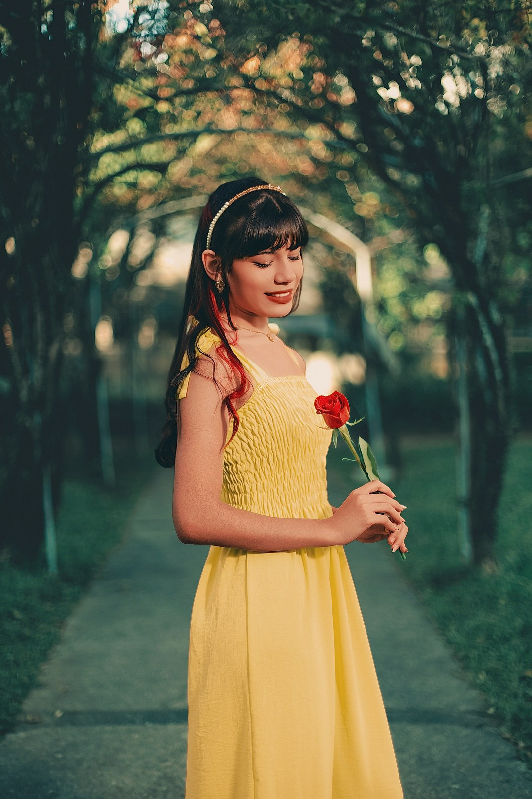 Ensaio fotográfico 15 anos debutante na praça do DMAE em Porto Alegre