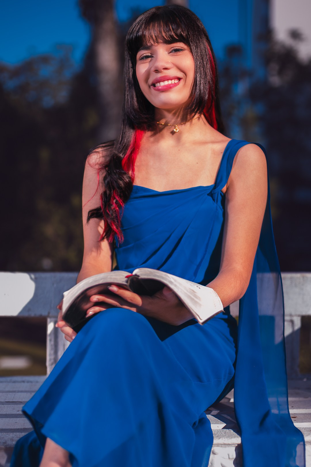 Ensaio fotográfico 15 anos debutante na praça do DMAE em Porto Alegre